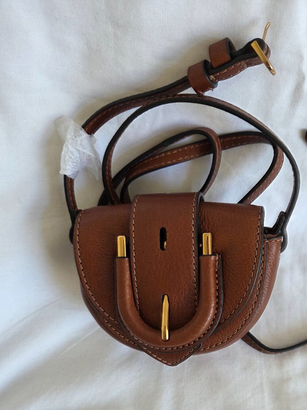 NWOT Fossil Women's Harwell Leather Micro Flap Crossbody Bag